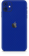 Apple iPhone 11 blue carbon fiber SKIN and WRAP. skinz