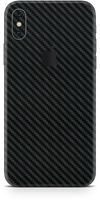 Apple iPhone X max black carbon fiber skin and wrap. Skinz