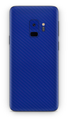 Samsung galaxy s9 blue carbon fiber SKIN and WRAP. skinz