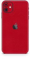 Apple iPhone 11 red carbon fiber SKIN and WRAP. skinz