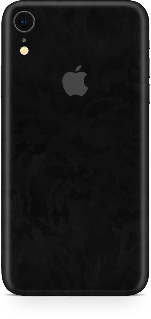 Apple iPhone xr black camo skin and wrap. Skinz