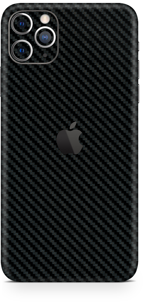 Apple iPhone 11 pro black carbon fiber SKIN and WRAP. skinz