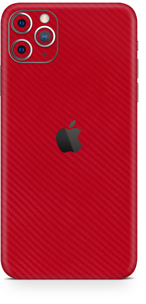 Apple iPhone 11 red carbon fiber camo SKIN and WRAP. skinz