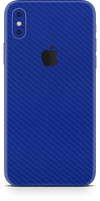 Apple iPhone X blue carbon fiber skin and wrap. Skinz