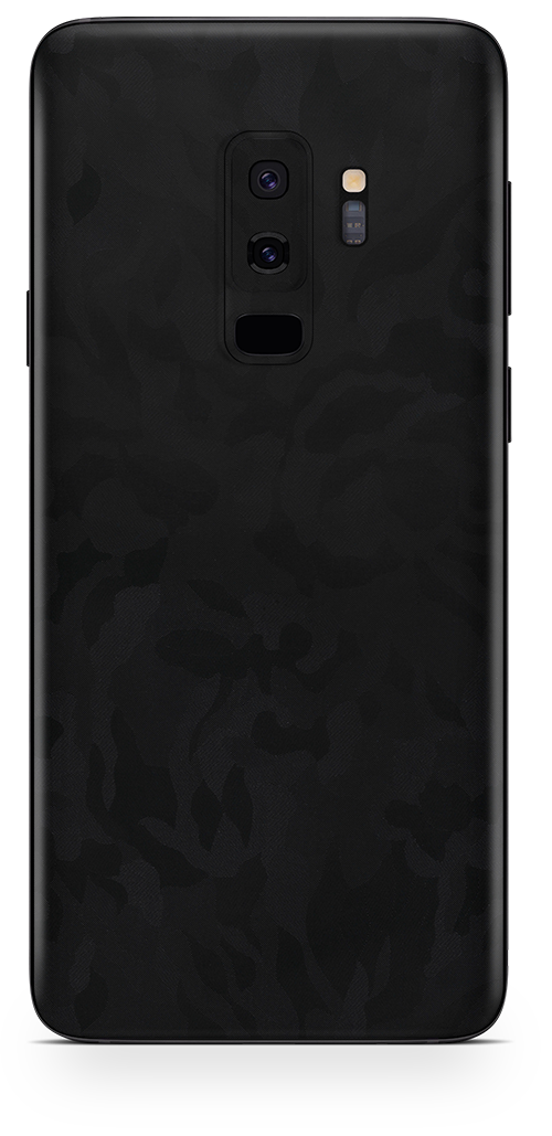Samsung galaxy s9 plus black camo SKIN and WRAP. skinz