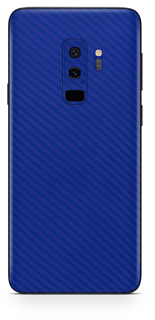 Samsung galaxy s9 plus blue carbon fiber SKIN and WRAP. skinz