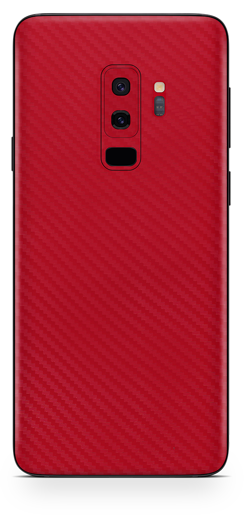 Samsung galaxy s9 plus red carbon fiber SKIN and WRAP. skinz