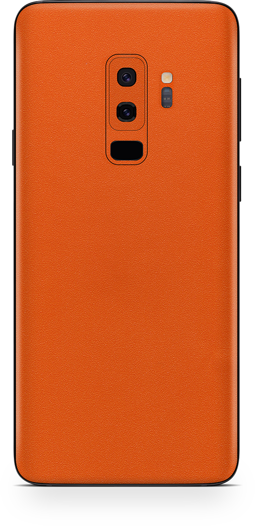 Samsung Galaxy s9 plus true orange skin wrap. Skinz edmonton
