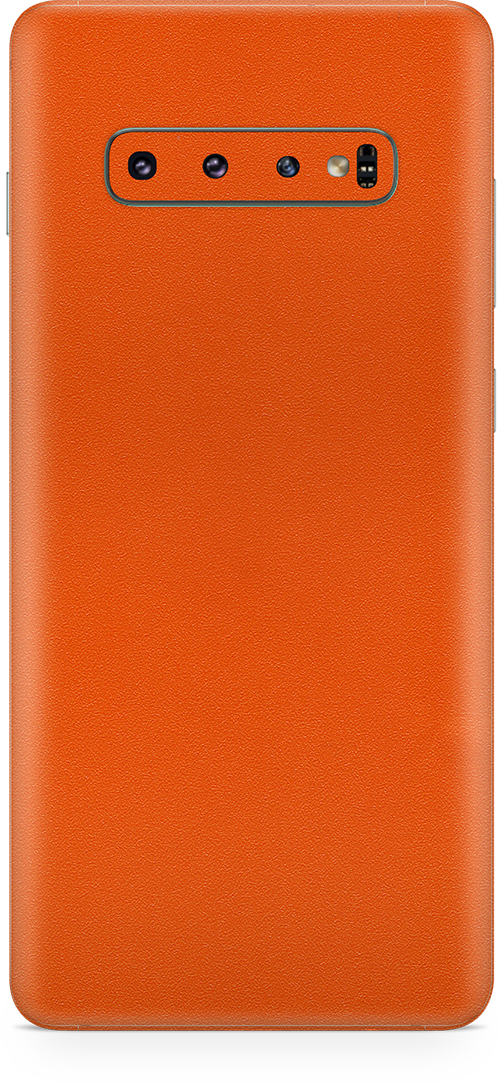 Samsung galaxy s10 true orange phone wrap-skin. skinz Edmonton