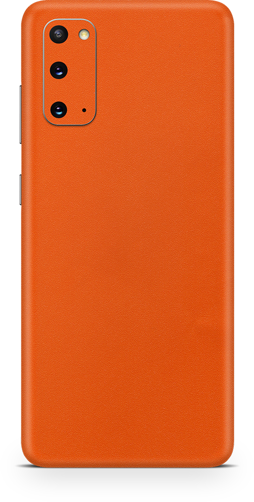 Samsung galaxy s20 true orange phone wrap-skin. skinz Edmonton
