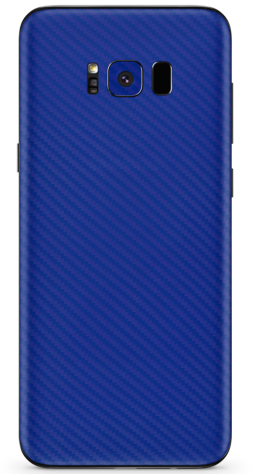 Samsung galaxy s8 plus blue carbon fiber SKIN and WRAP. skinz