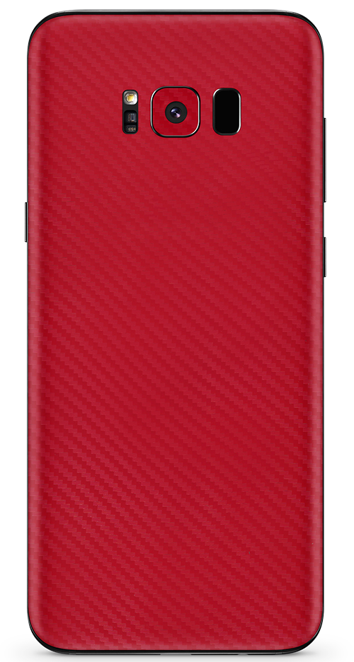 Samsung galaxy s8 plus Red Carbon fiber SKIN and WRAP. skinz
