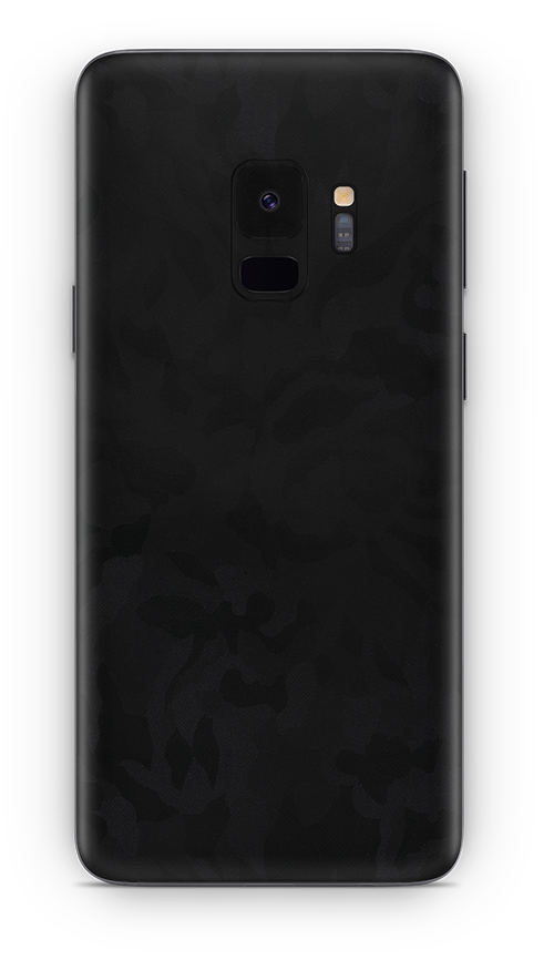 Samsung galaxy s9 black camo SKIN and WRAP. skinz