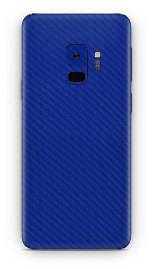 Samsung galaxy s9 blue carbon fiber SKIN and WRAP. skinz