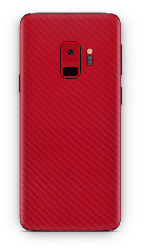 Samsung galaxy s9 red carbon fiber SKIN and WRAP. skinz